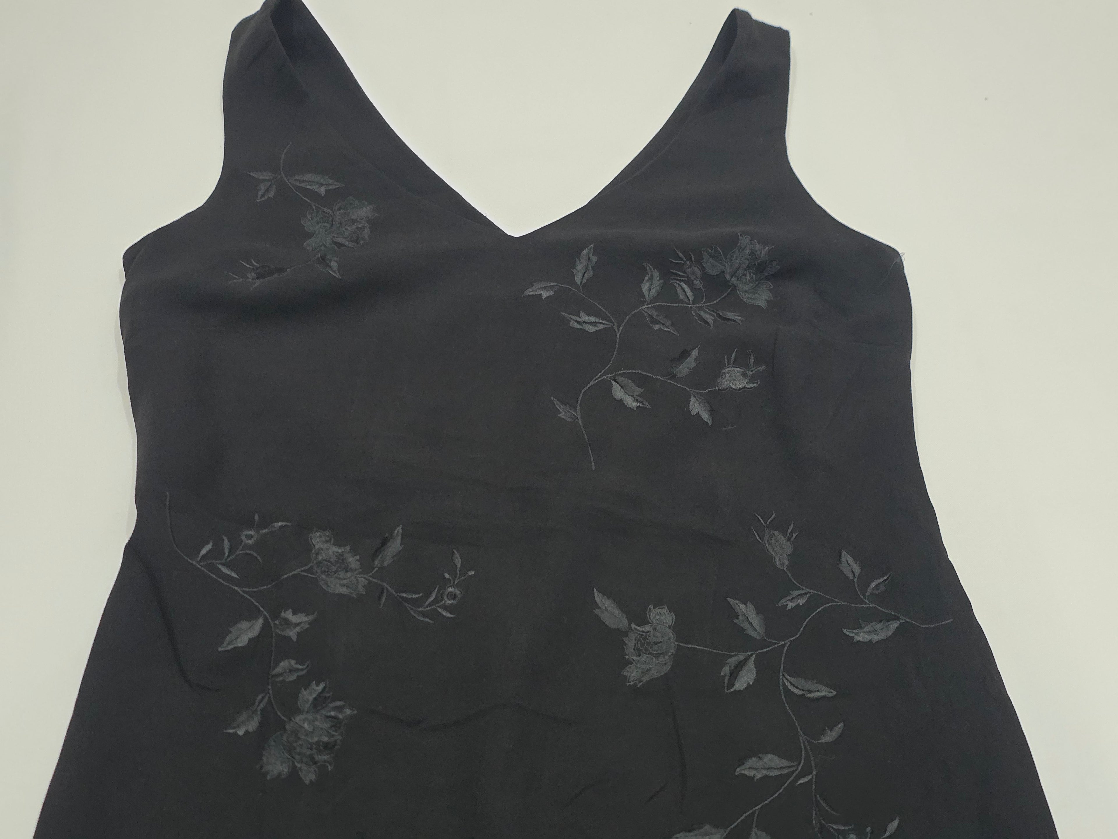 Vestido Ralph Lauren Mujer Largo Flores Colore Negro Talla 4