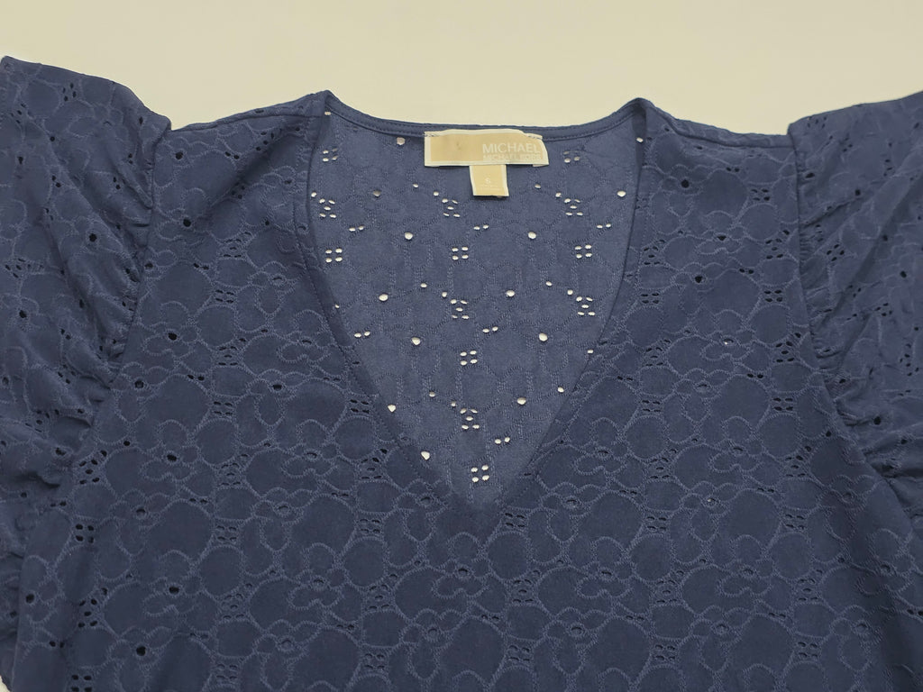 Blusa De Encaje Michael Kors Chica Color Azul Marino