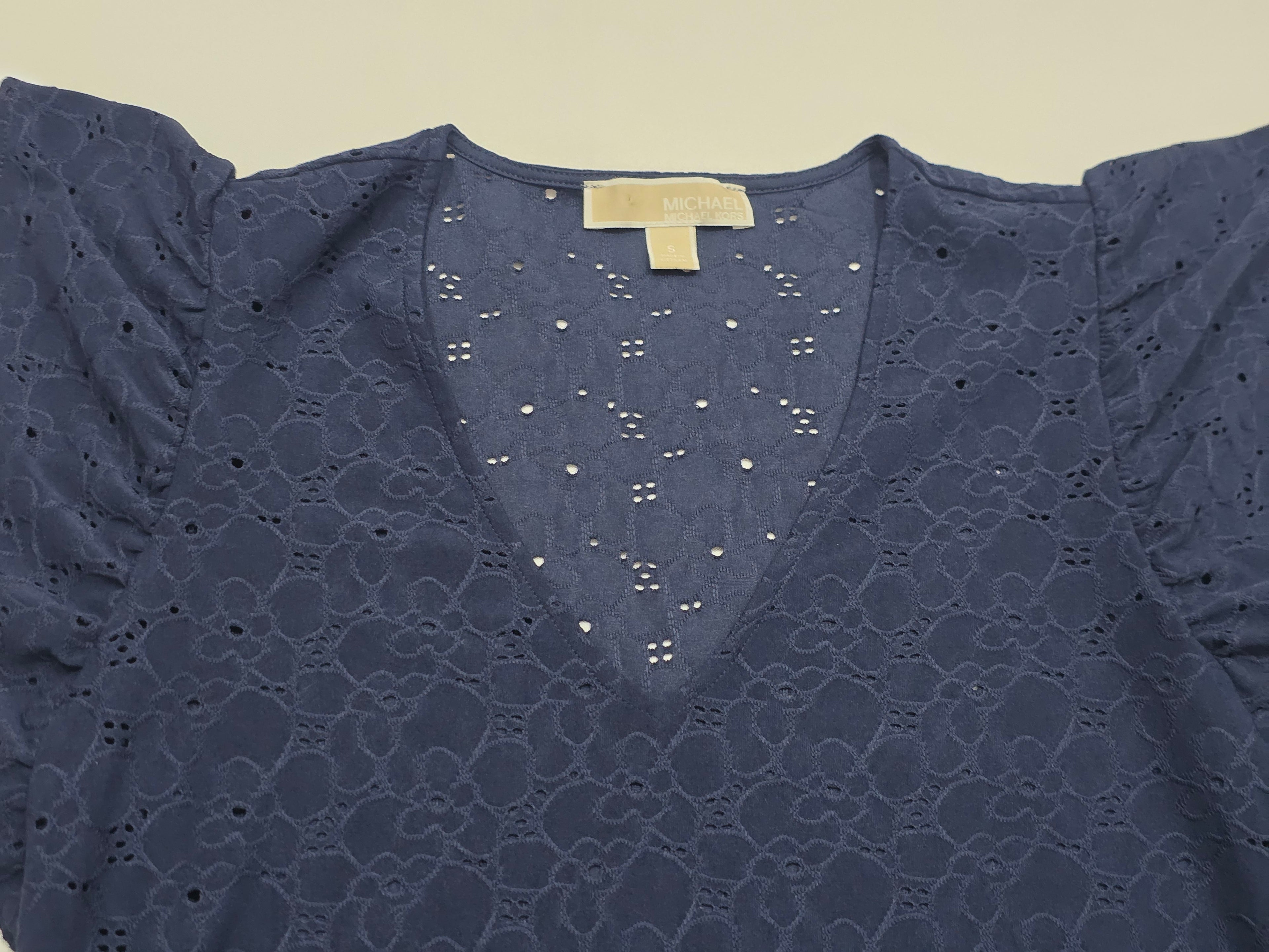 Blusa De Encaje Michael Kors Chica Color Azul Marino