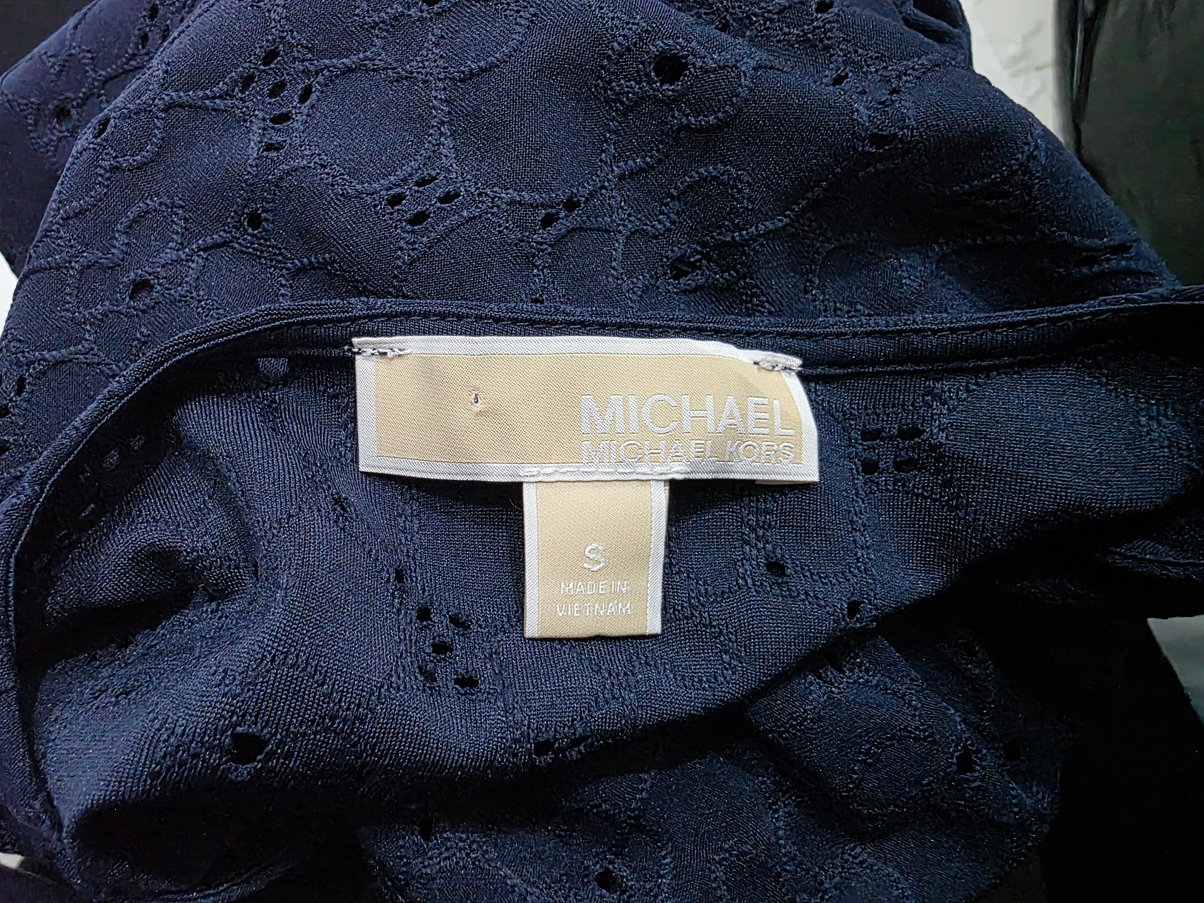 Blusa De Encaje Michael Kors Chica Color Azul Marino
