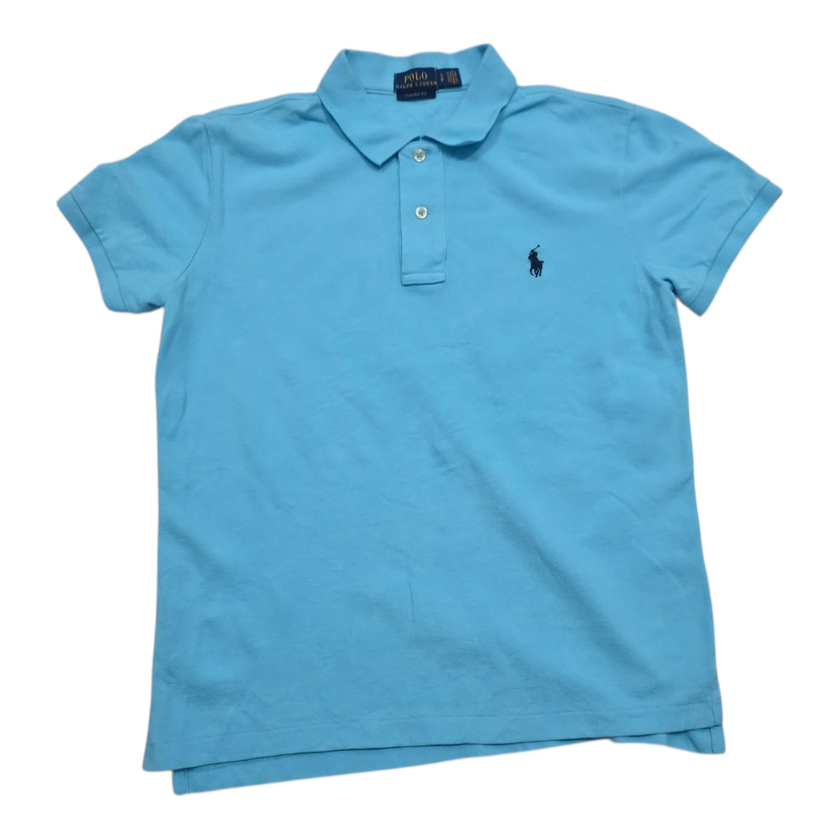 Playera Polo Ralph Lauren Classic Fit Celeste Talla Chica