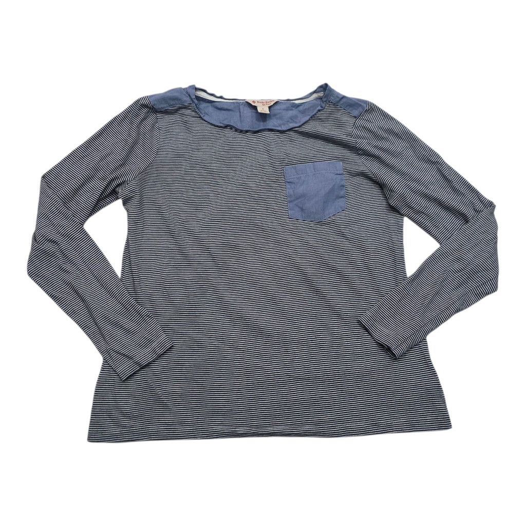 Playera Brooks Brothers Mujer Talla Chica Color Azul Rayada