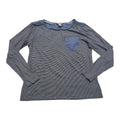 Playera Brooks Brothers Mujer Talla Chica Color Azul Rayada