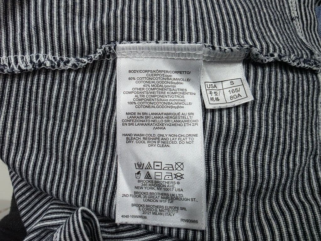 Playera Brooks Brothers Mujer Talla Chica Color Azul Rayada