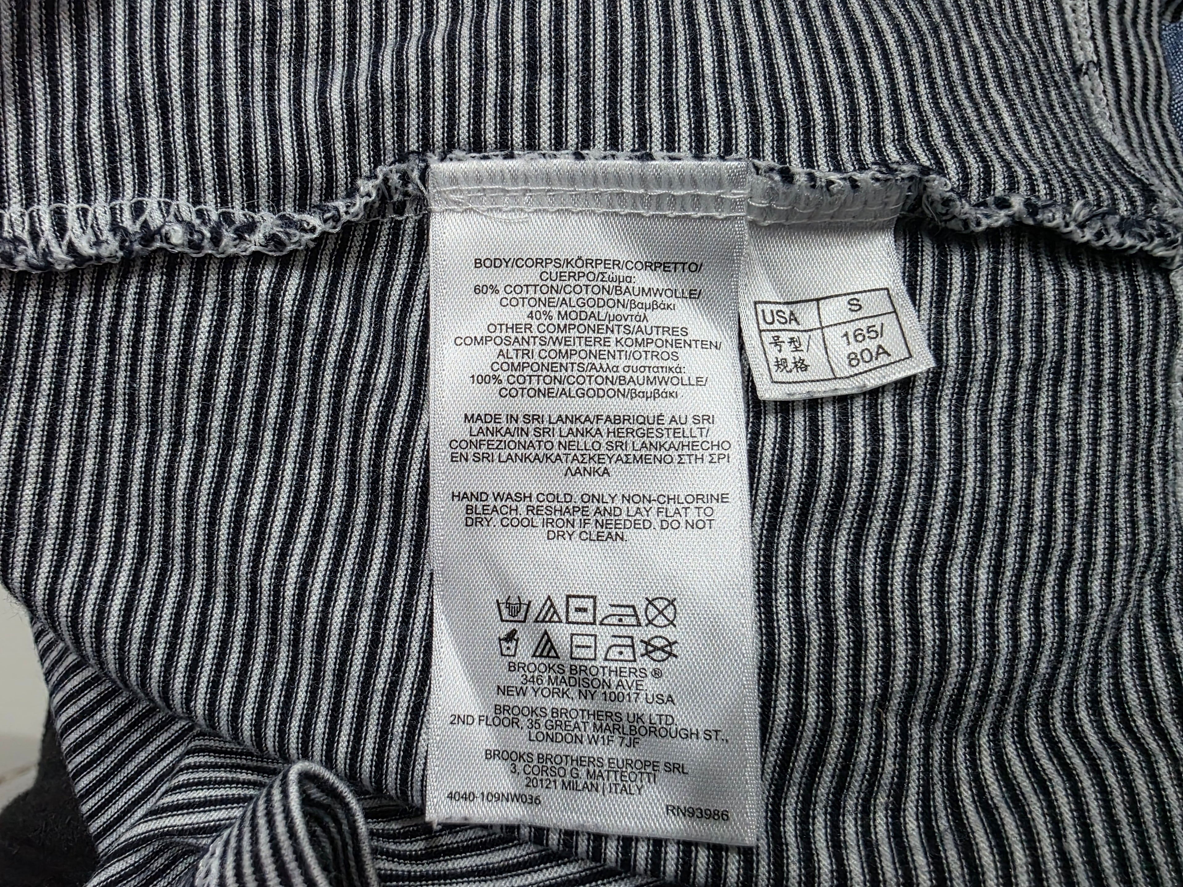 Playera Brooks Brothers Mujer Talla Chica Color Azul Rayada