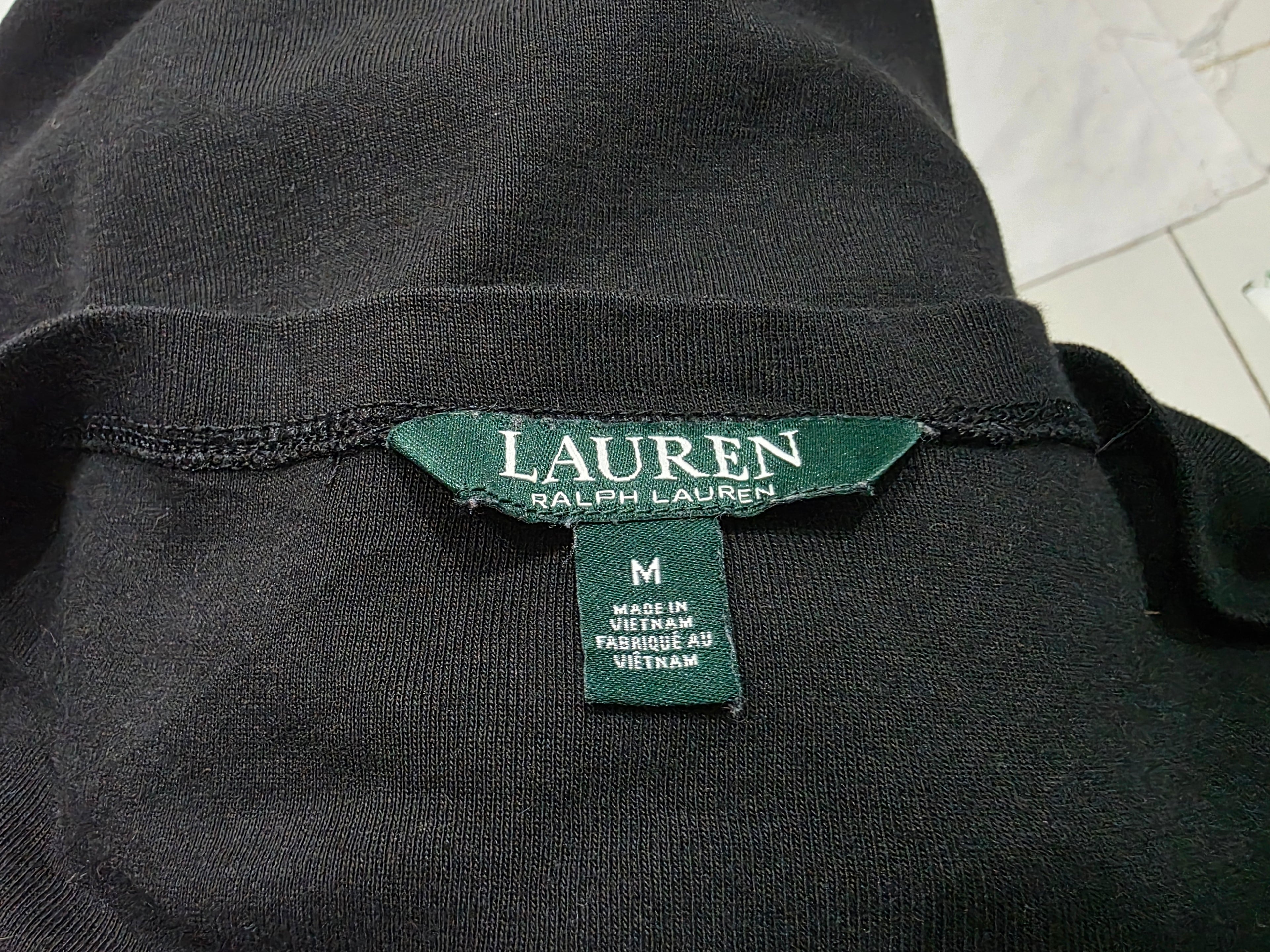 Playera Ralph Lauren Mujer Mediana Color Negro Manga Corta