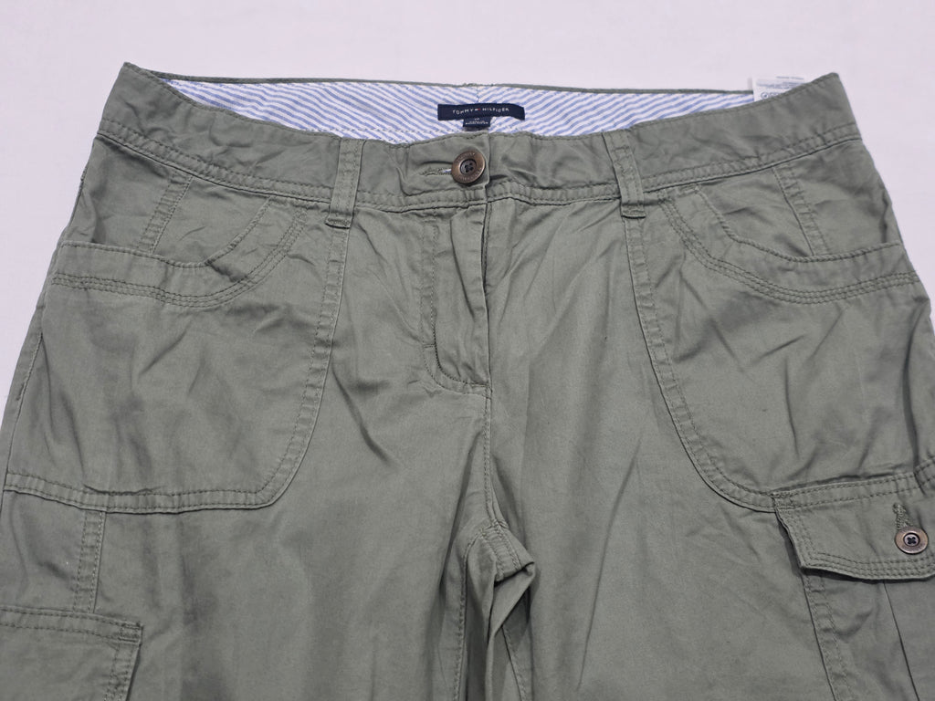 Pantalon Cargo Tommy Hilfiger De Mujer Talla 10 Color Verde
