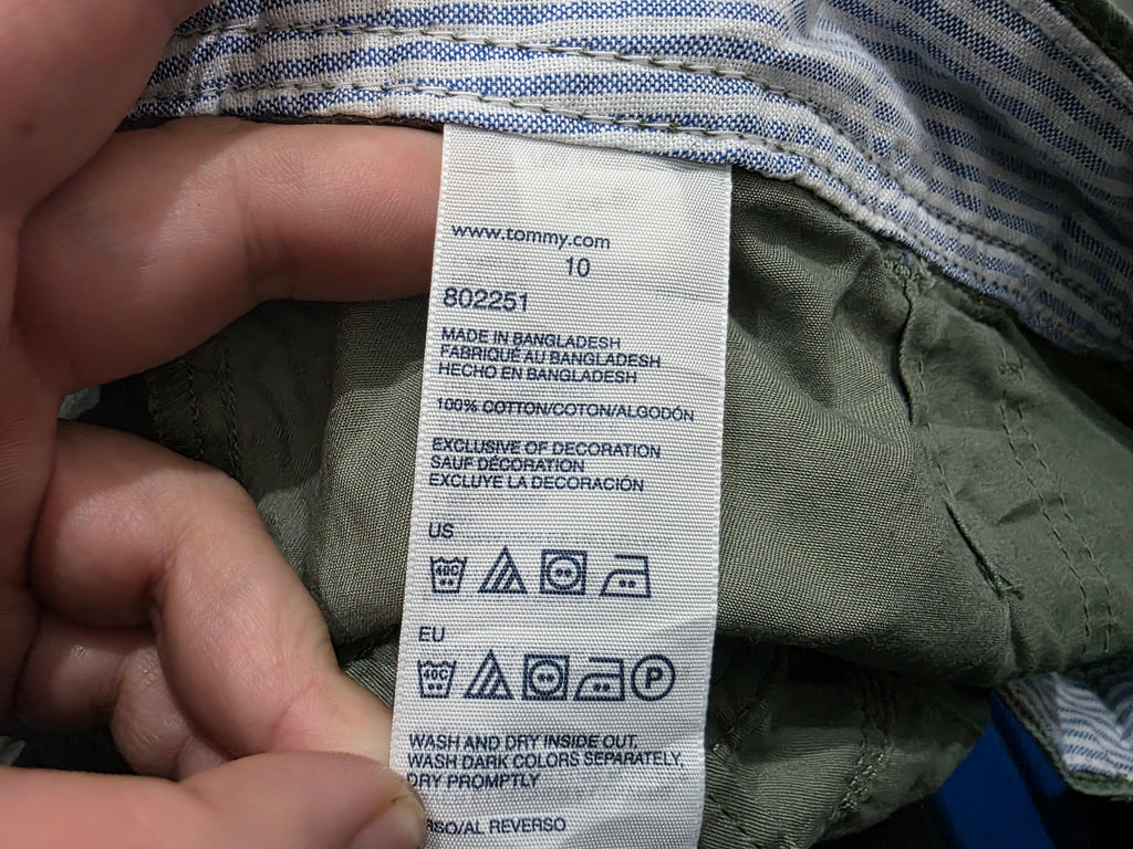 Pantalon Cargo Tommy Hilfiger De Mujer Talla 10 Color Verde
