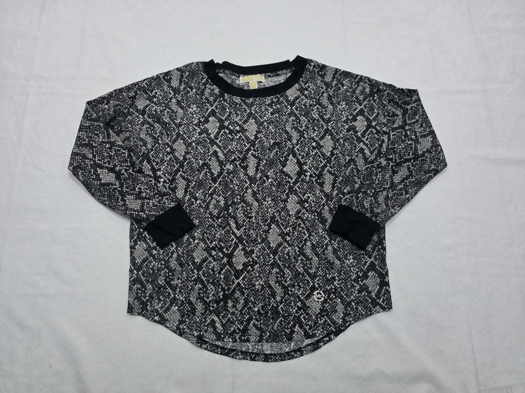 Blusa Michael Kors De Mujer Animal Print Color Gris