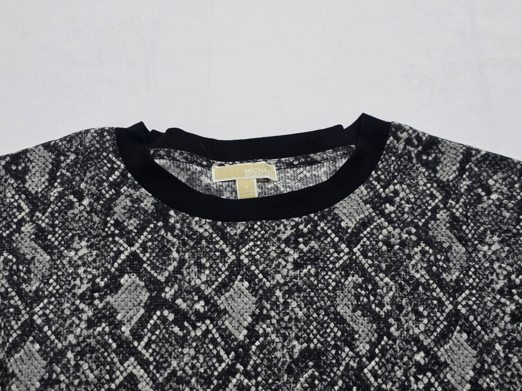 Blusa Michael Kors De Mujer Animal Print Color Gris