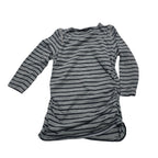 Playera Michael Kors Mediana Gris Rayada Con Cierres