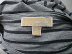 Playera Michael Kors Mediana Gris Rayada Con Cierres