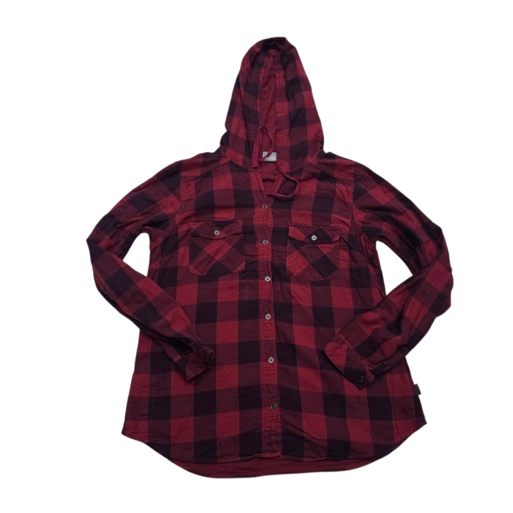 Camisa Con Gorro Columbia Color Rojo De Mujer Mediana