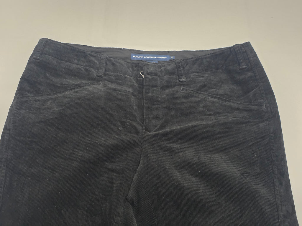 Pantalon De Equitación Ralph Lauren Sport Pana Color Negro