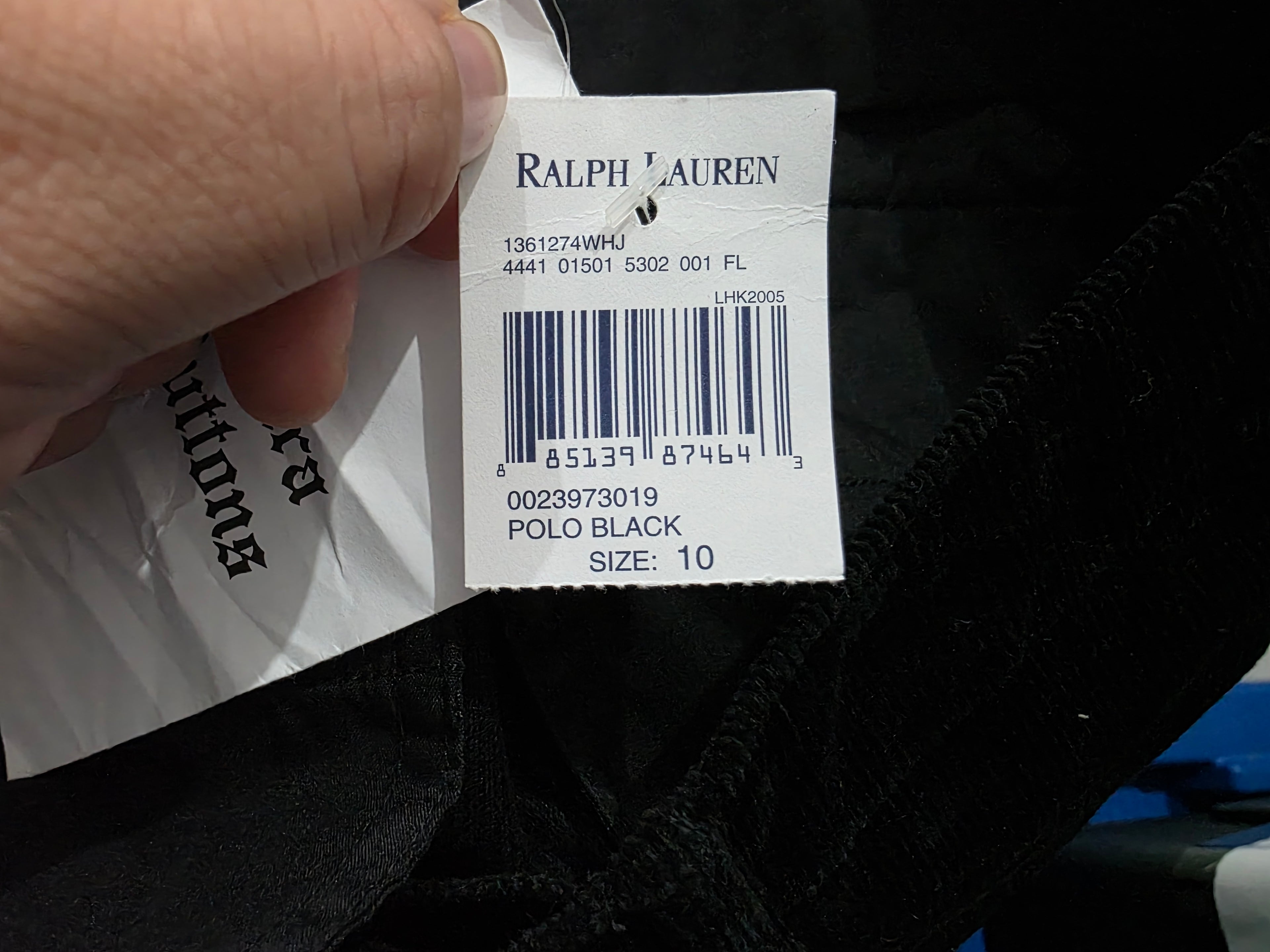 Pantalon De Equitación Ralph Lauren Sport Pana Color Negro