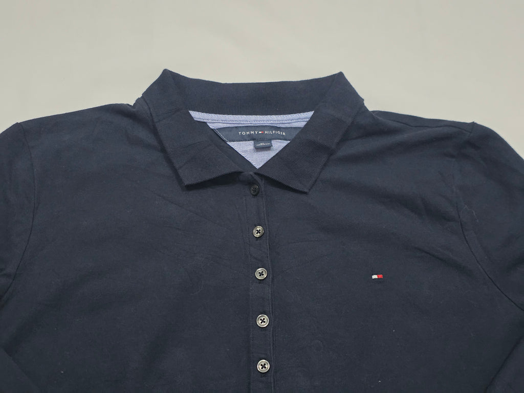 Playera Tommy Hilfiger Mujer Extra Grande Azul Larga Polo