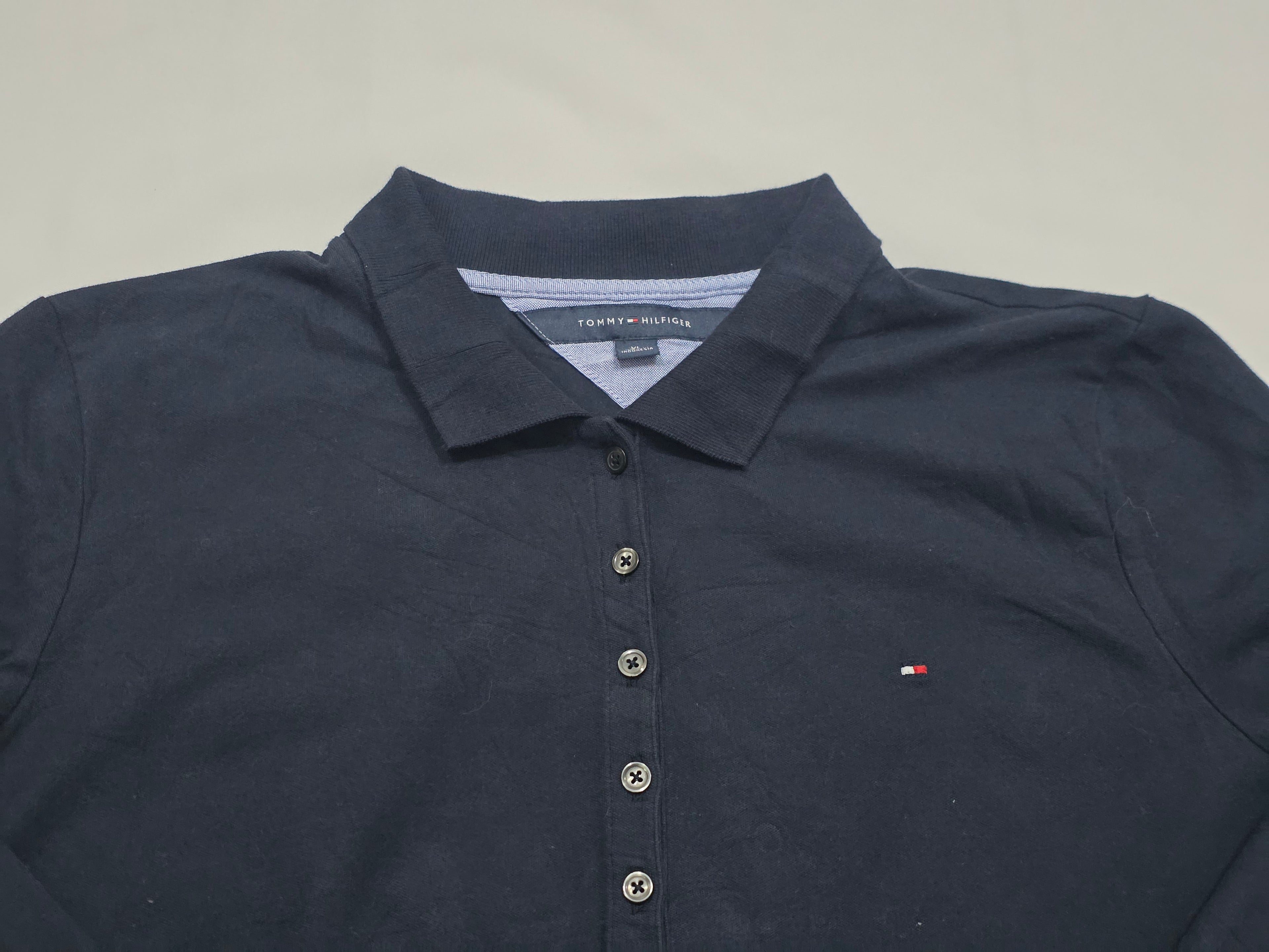 Playera Tommy Hilfiger Mujer Extra Grande Azul Larga Polo