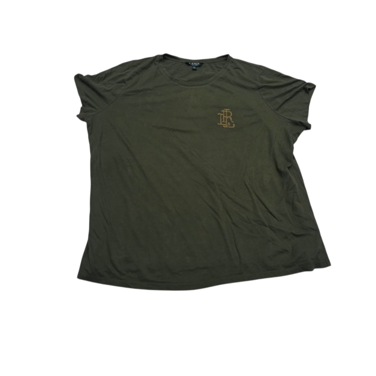 Playera Ralph Lauren De Mujer Talla 2x Color Verde Opaco