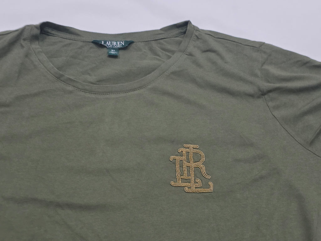 Playera Ralph Lauren De Mujer Talla 2x Color Verde Opaco