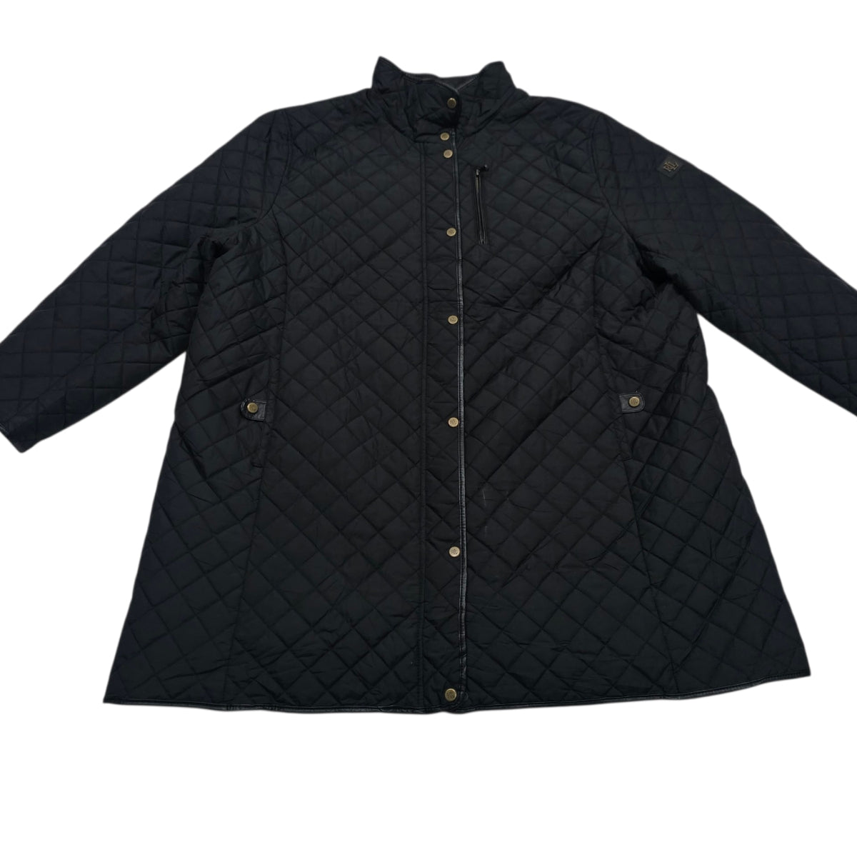 Chamarra Ralph Lauren Mujer Talla 3x Color Negro Con Botones