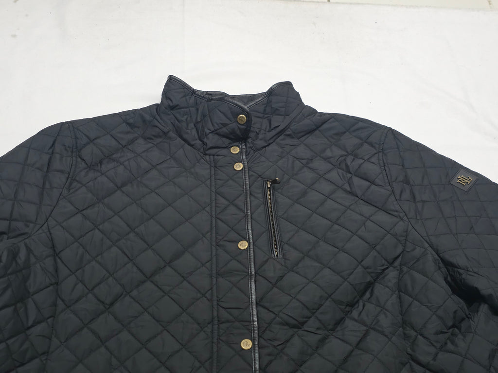 Chamarra Ralph Lauren Mujer Talla 3x Color Negro Con Botones