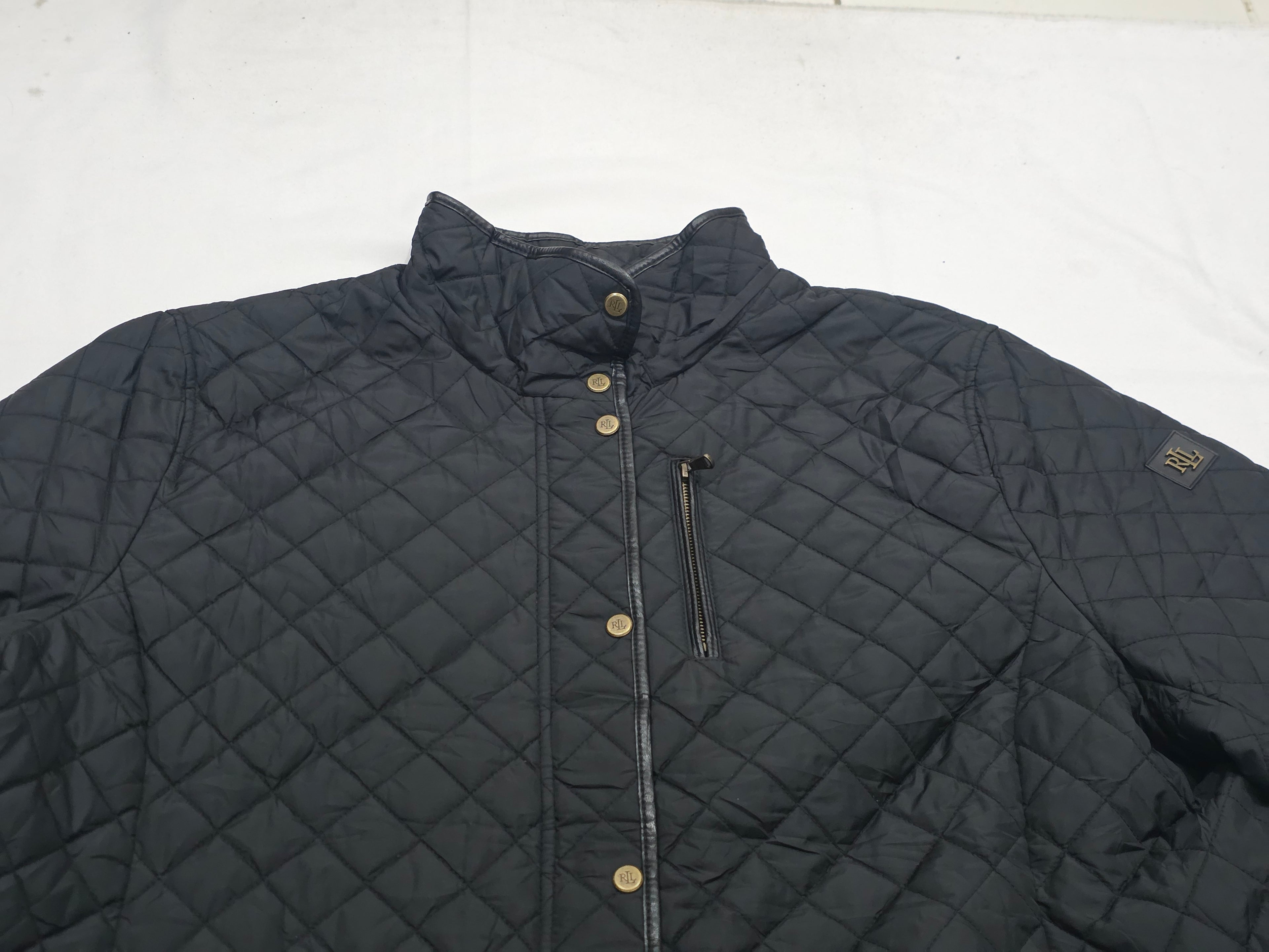 Chamarra Ralph Lauren Mujer Talla 3x Color Negro Con Botones