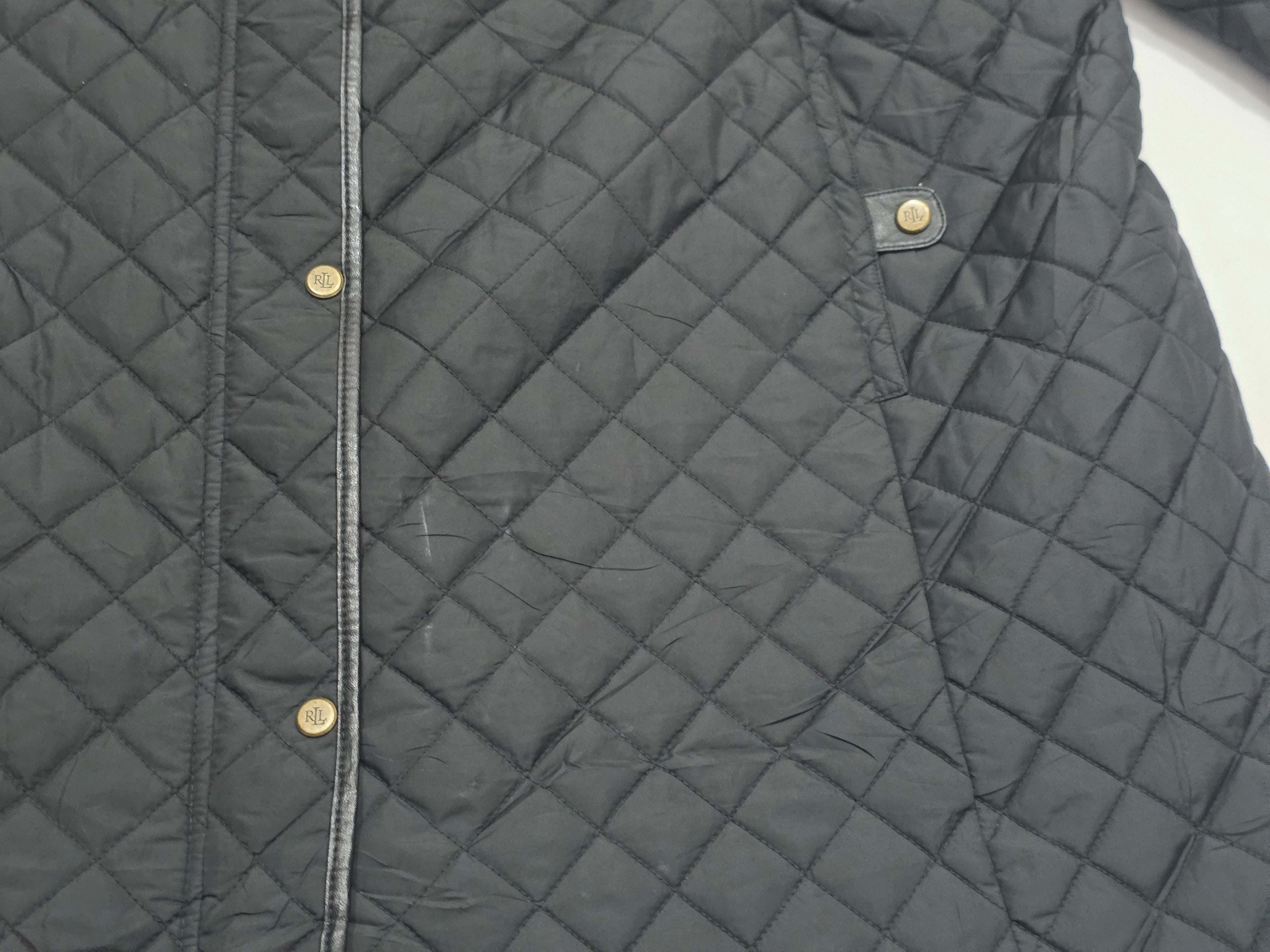 Chamarra Ralph Lauren Mujer Talla 3x Color Negro Con Botones
