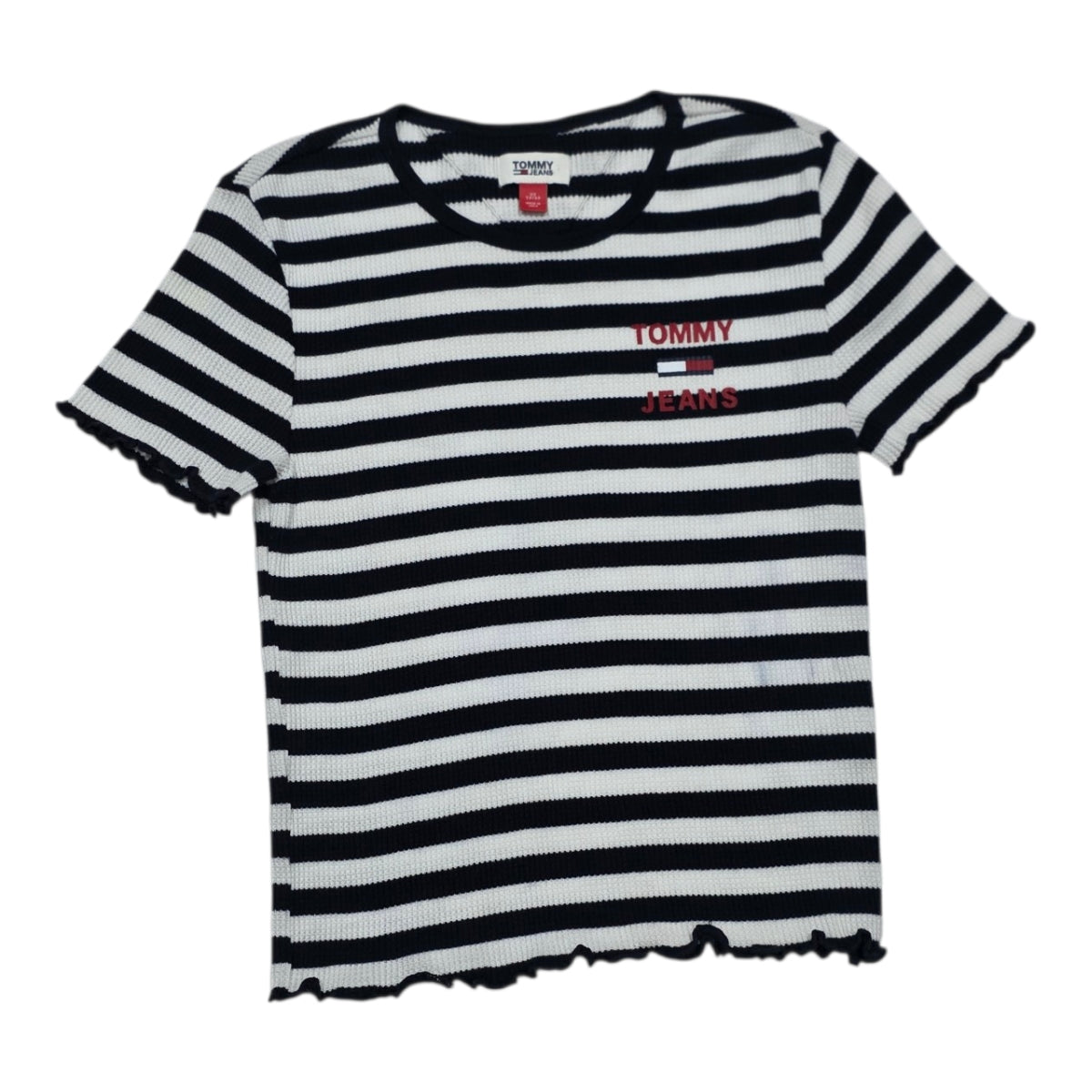 Playera Tommy Hilfiger Extra Chica Rayada Manga Corta