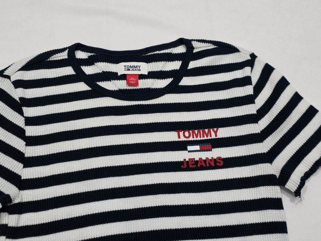 Playera Tommy Hilfiger Extra Chica Rayada Manga Corta