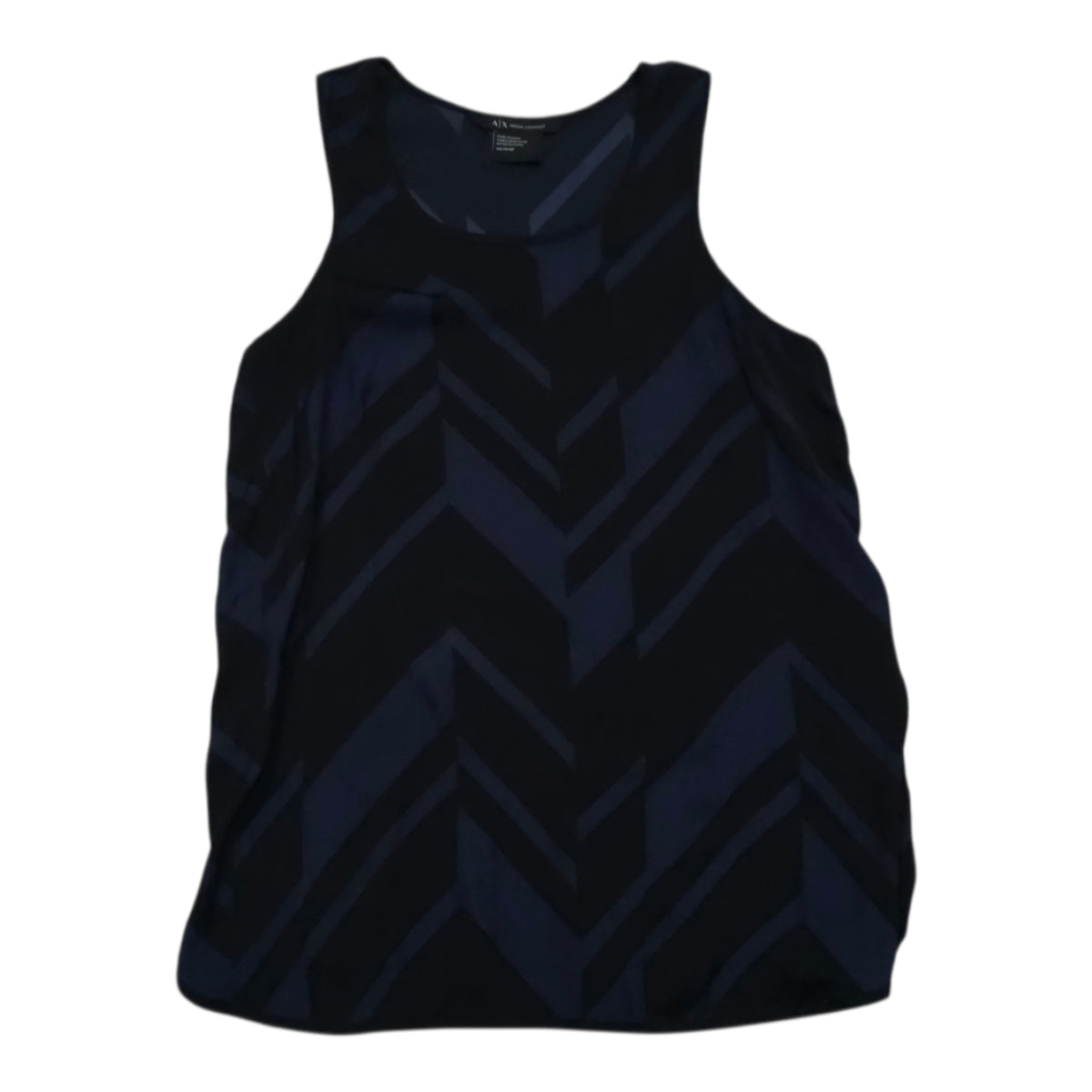 Blusa Armani Exchange Extra Chica Azul Con Figuras
