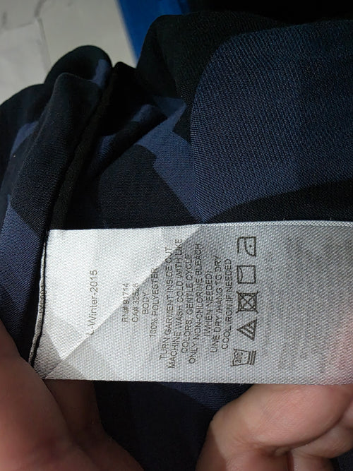 Blusa Armani Exchange Extra Chica Azul Con Figuras