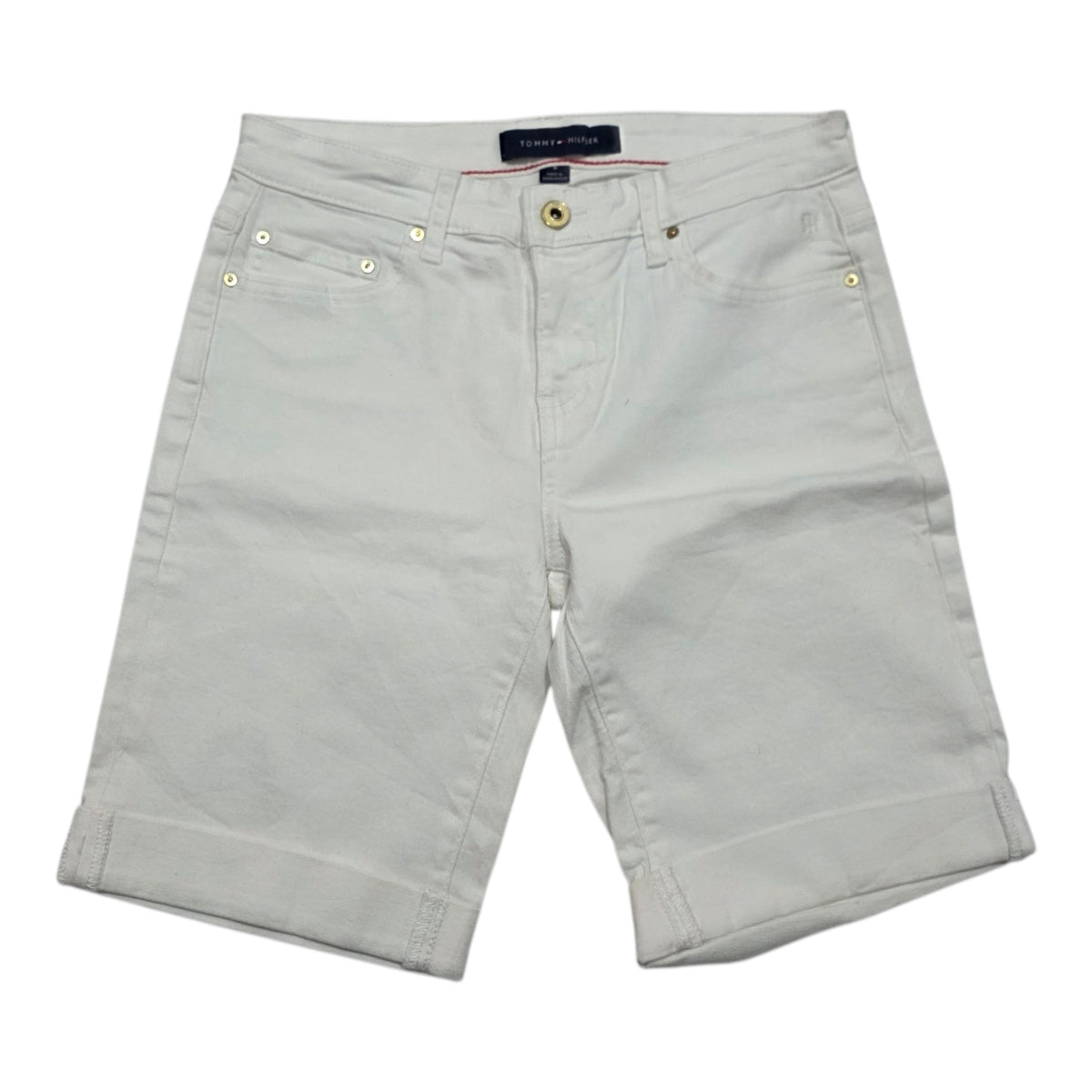 Bermuda De Mezclilla Tommy Hilfiger Mujer 2 Color Blanco