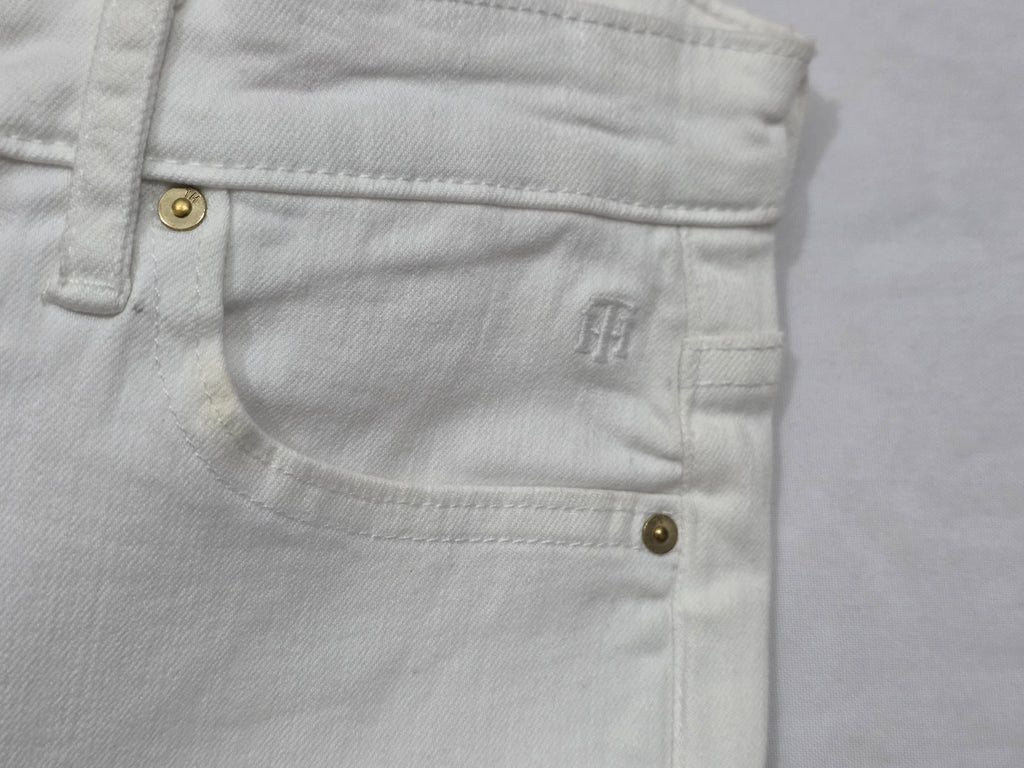 Bermuda De Mezclilla Tommy Hilfiger Mujer 2 Color Blanco