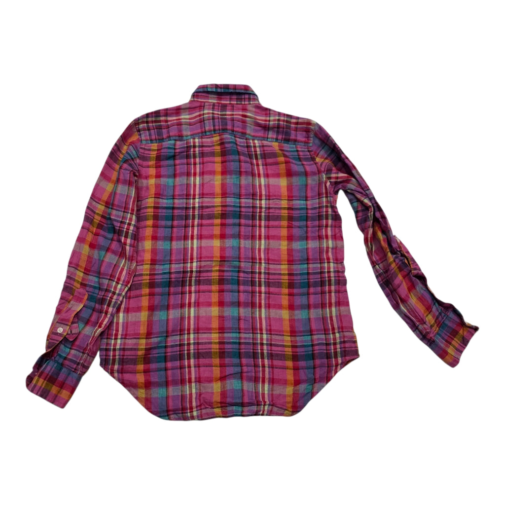 Camisa Ralph Lauren De Mujer Talla Chica De Lino Multicolor