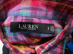 Camisa Ralph Lauren De Mujer Talla Chica De Lino Multicolor