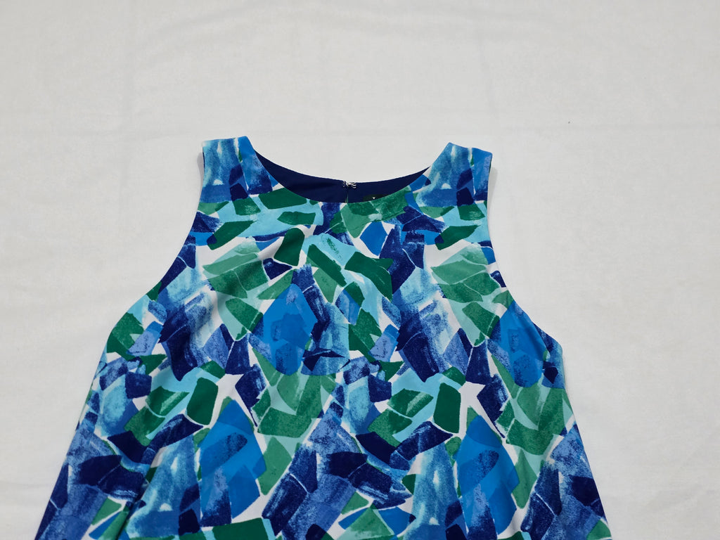 Vestido Ralph Lauren Talla 4 Azul Con Figuras