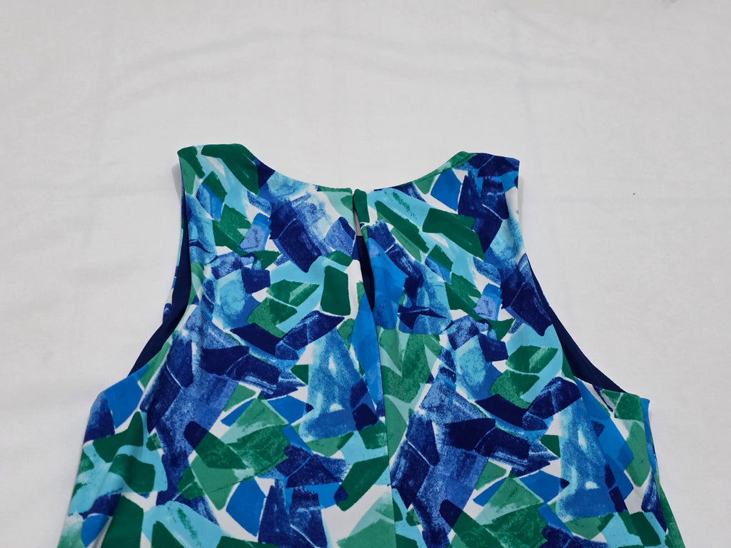 Vestido Ralph Lauren Talla 4 Azul Con Figuras