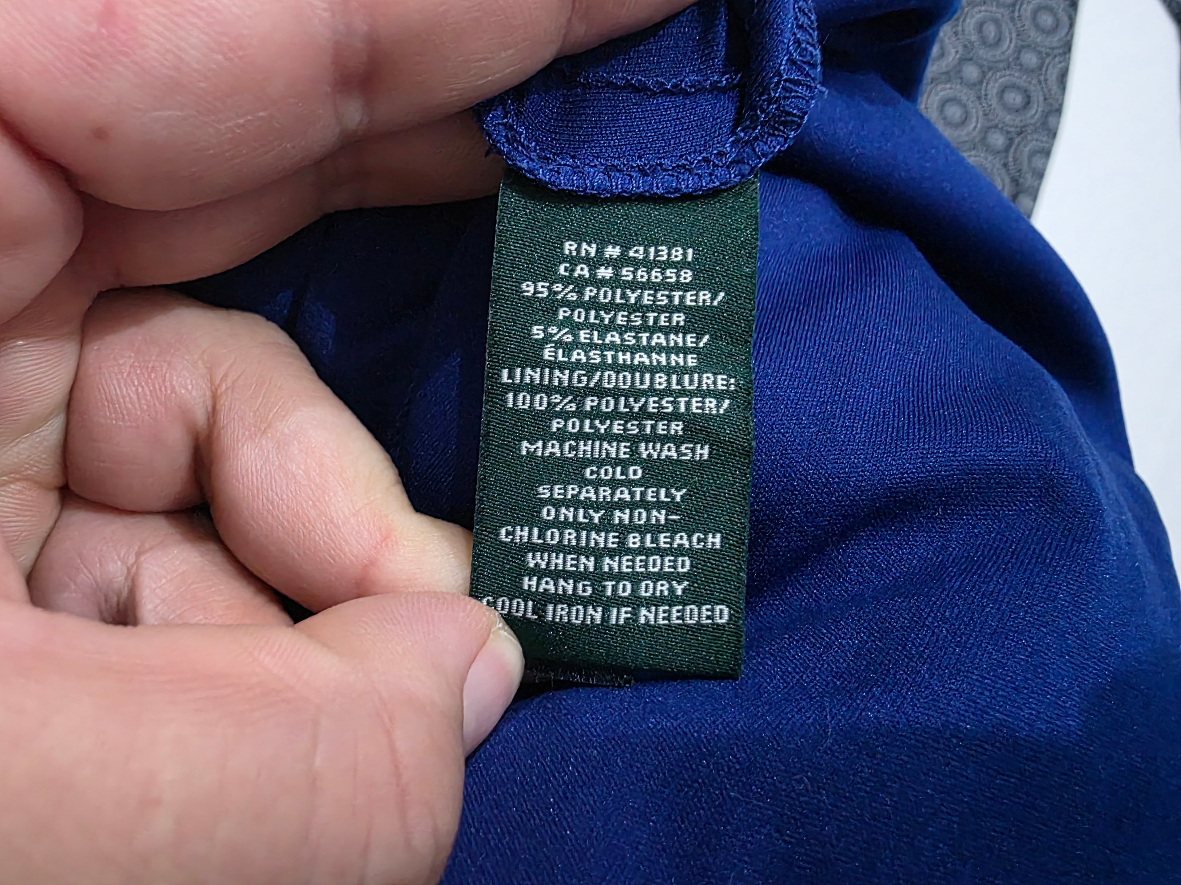 Vestido Ralph Lauren Talla 4 Azul Con Figuras
