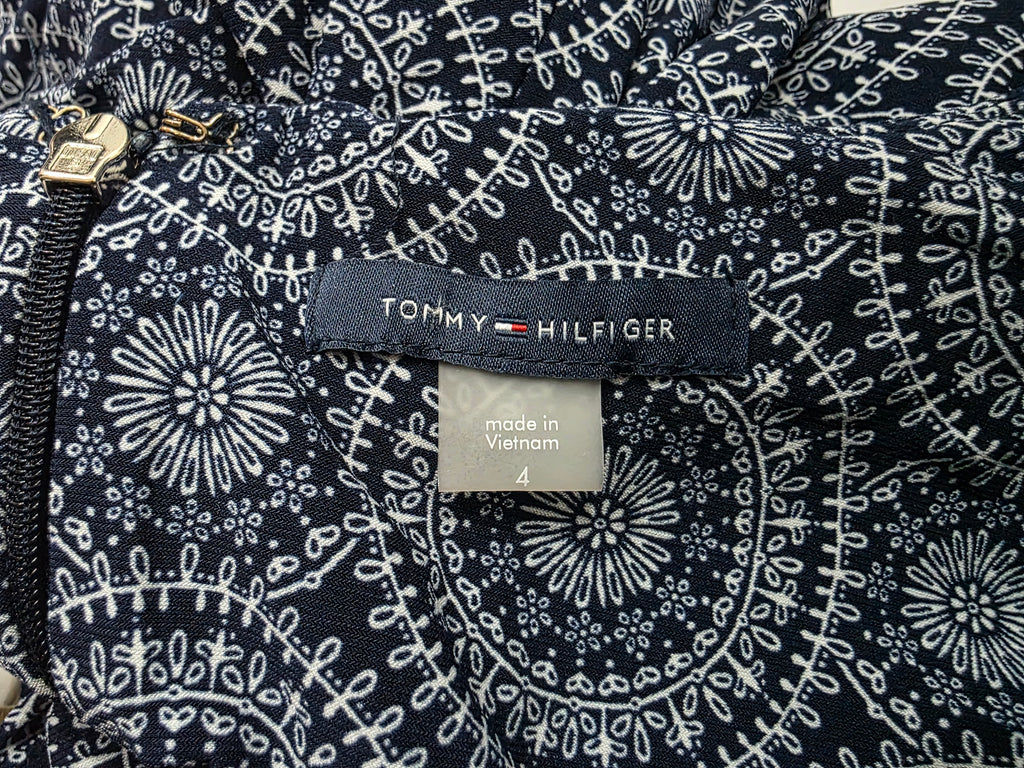 Vestido Tommy Hilfiger Mujer 4 Azul Marino Manga Amplia