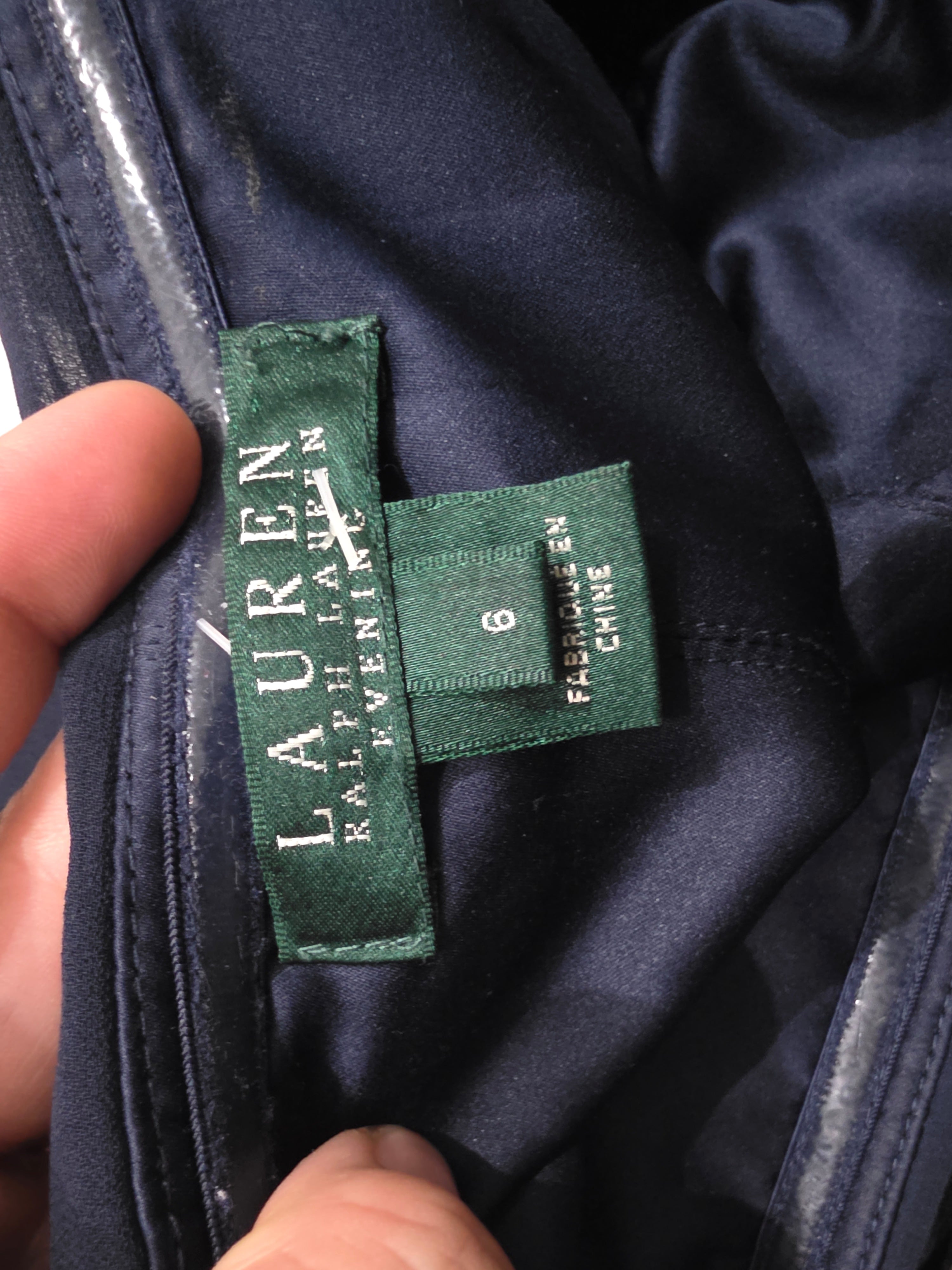 Vestido Ralph Lauren Strapple De Mujer Talla 6 Azul Marino