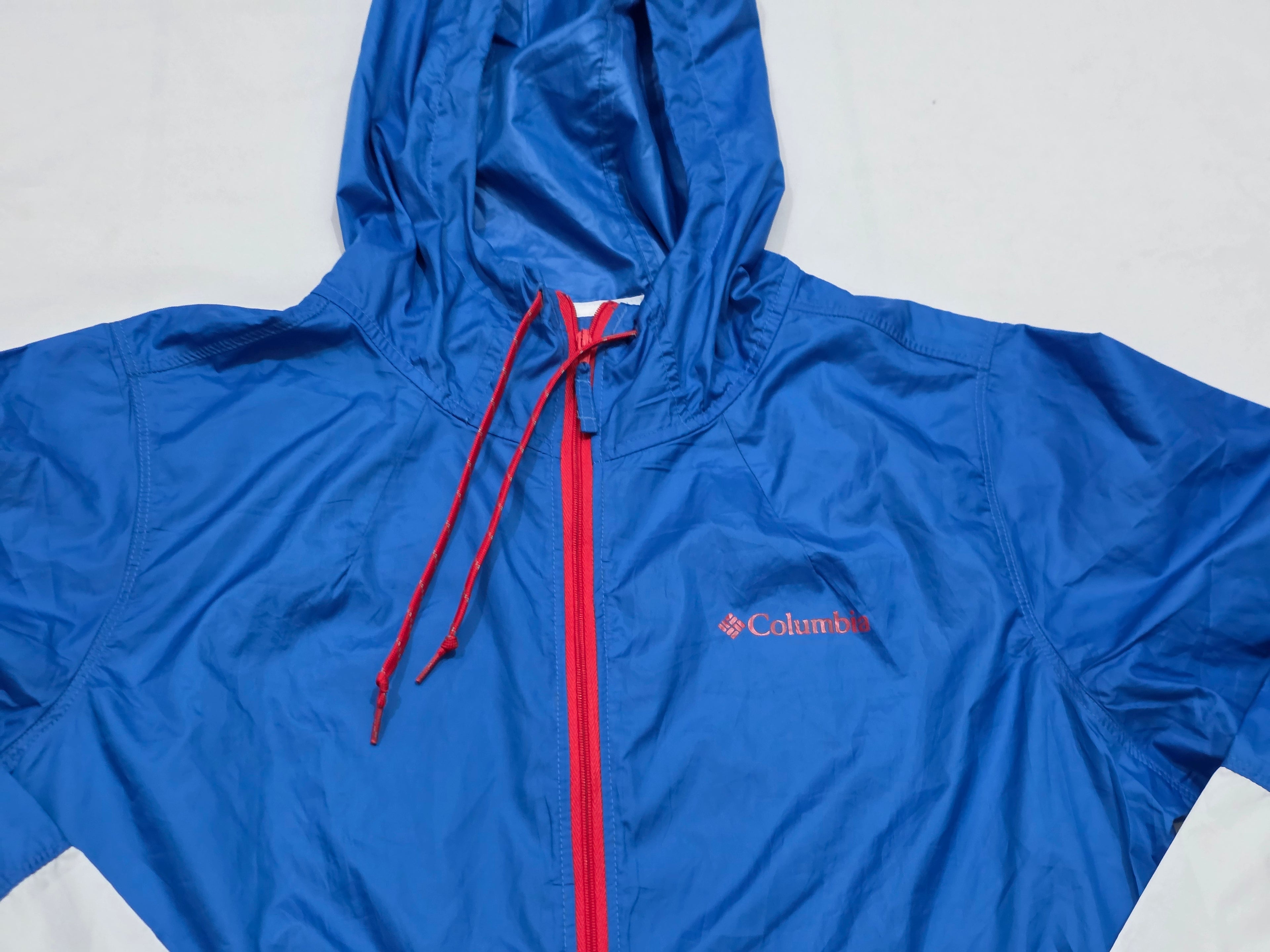Rompevientos Columbia De Mujer Talla Chica Azul/blanco