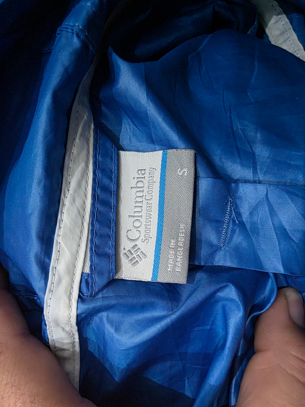 Rompevientos Columbia De Mujer Talla Chica Azul/blanco