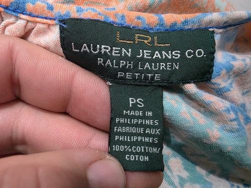 Blusa Multicolor Ralph Lauren Talla Chica Petite