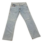 Pantalon True Religion Mujer 33 Straight Azulclaro Mezclilla