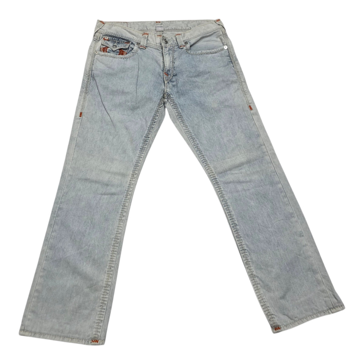 Pantalon True Religion Mujer 33 Straight Azulclaro Mezclilla