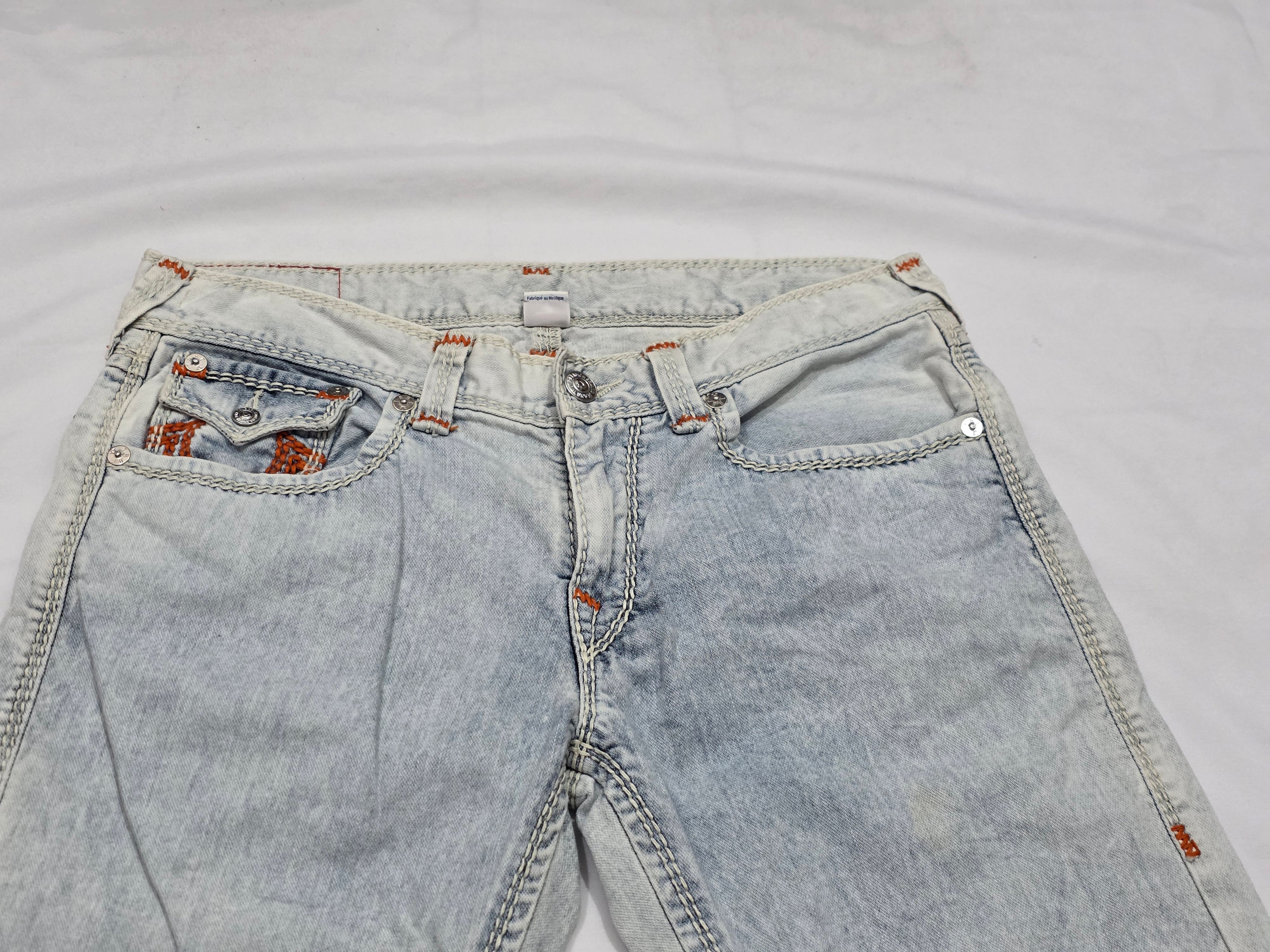 Pantalon True Religion Mujer 33 Straight Azulclaro Mezclilla