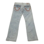 Pantalon True Religion Mujer 33 Straight Azulclaro Mezclilla