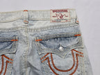 Pantalon True Religion Mujer 33 Straight Azulclaro Mezclilla