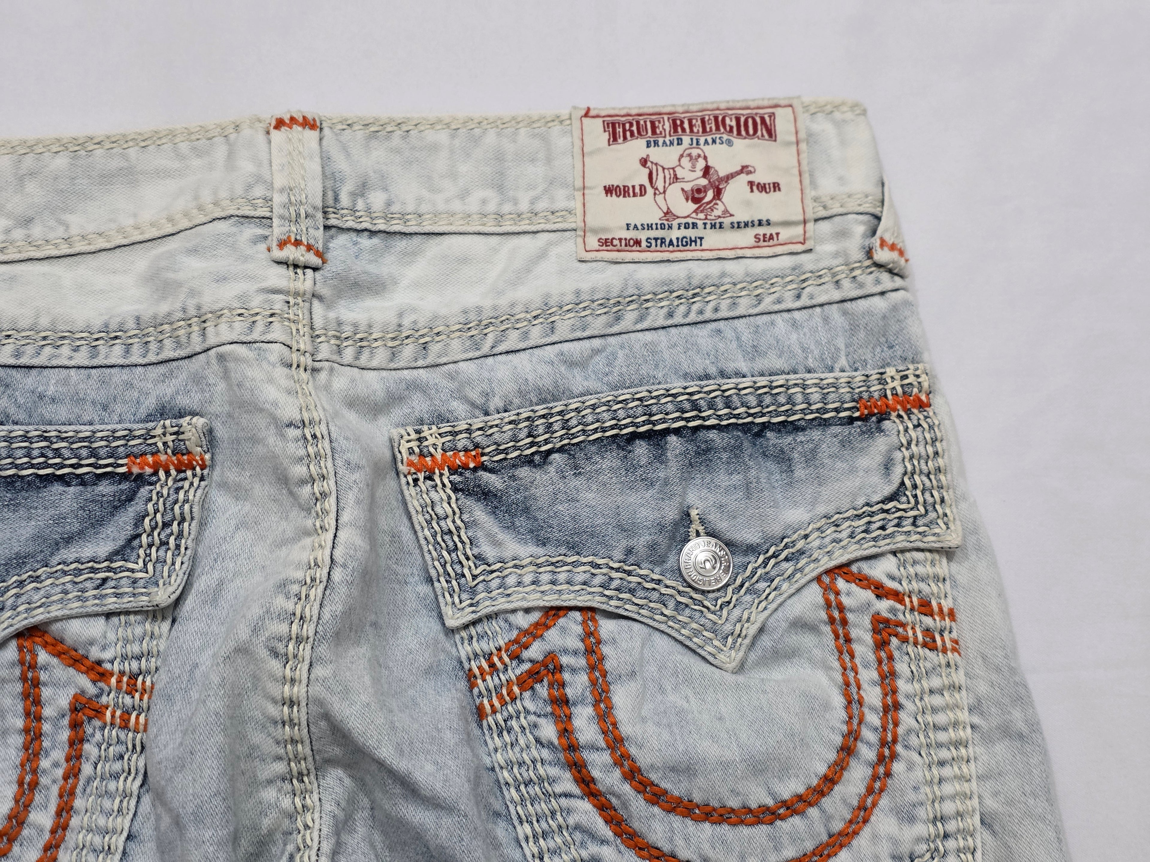 Pantalon True Religion Mujer 33 Straight Azulclaro Mezclilla