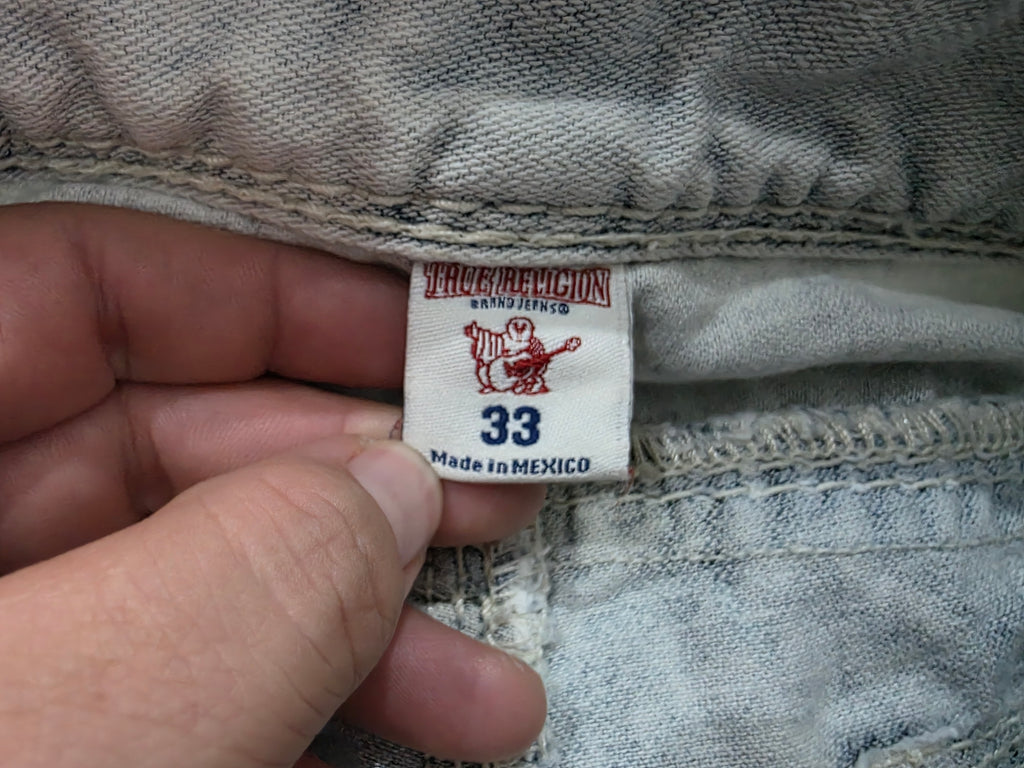 Pantalon True Religion Mujer 33 Straight Azulclaro Mezclilla